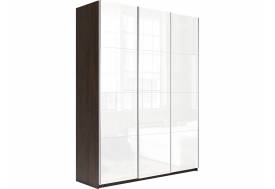 Шкаф-купе Прайм 3-х дверный 2100 три стекла белые Венге