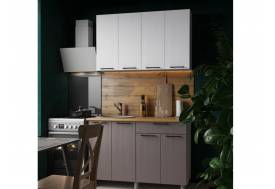 Кухня Хилтон 1200 МДФ Клен Белый/Клен Серый без столешницы