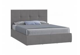 Кровать Твист с ПМ 1200х2000 мм микровелюр серый