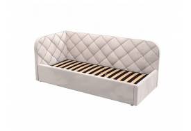 Кровать-софа Комфорт-1 Левая Ромб с ПМ велюр Магия 06