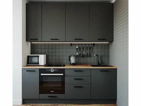 Кухонный гарнитур Антрацит 2200 (верх 950 мм)