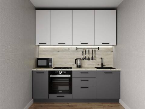 Кухонный гарнитур Меренга 2200 (верх 950 мм) МДФ