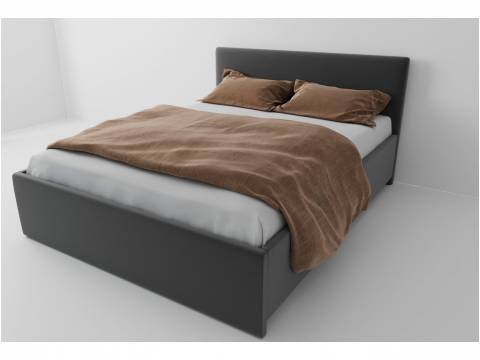 Кровать Зара основание ЩИТ 160 Серый велюр