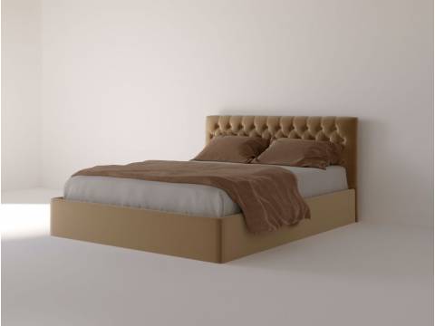 Кровать Сицилия основание ЩИТ 160 Бежевый велюр