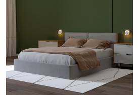 Кровать Токио основание ЩИТ 160 Серый велюр