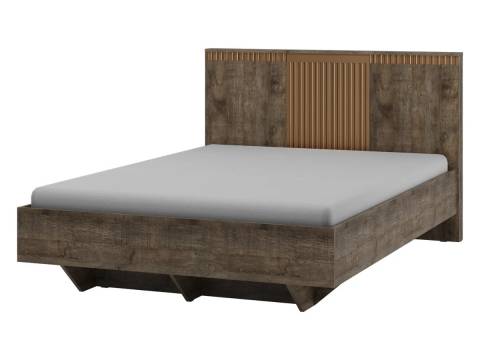 Кровать на цоколе 1600 Ольга 3 дуб коми