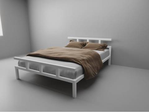 Кровать металлическая Лофт 1600 белая