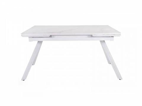 Стол раздвижной Атлант 1200 мрамор белый/белый муар