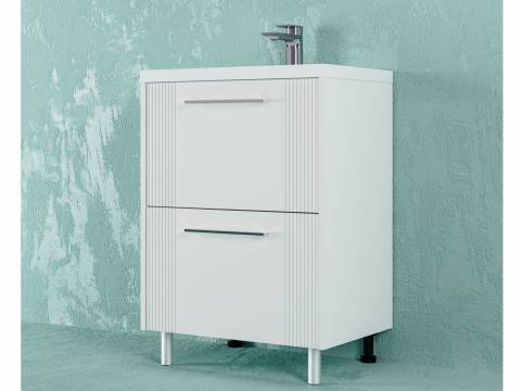 Тумба Альба 60 напольная 2 ящика Океан 60 суфле