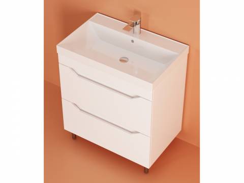 Тумба Сохо 80 напольная 2 ящика раковина Слим 80