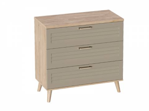 Комод 3 ящика Гавана Светло-серый