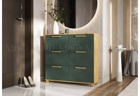 Обувница (1000) Ирис Браш Мени Грин, Дуб Крафт