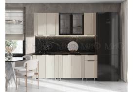 Кухня Виктория 2000 мм Пластер Аворио/Белый (Кастилло темный)