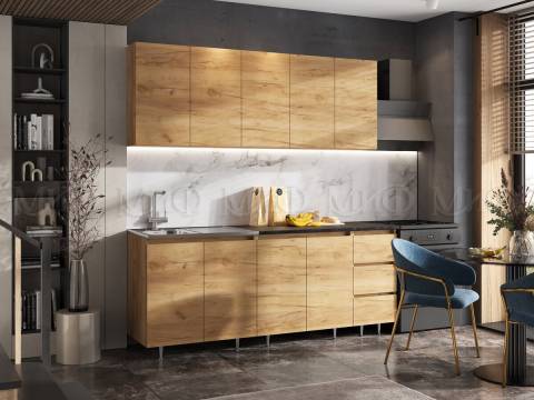 Кухонный гарнитур Челси 2000 мм Дуб Крафт
