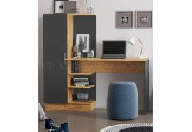 Стол компьютерный №1 Графит, Дуб Крафт