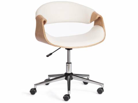 Кресло Bend натуральный кожзам белый