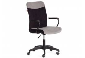 Кресло FLY флок серый/черный