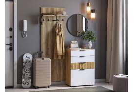 Прихожая Мебельсон К3 дуб крафт золотой/белое дерево