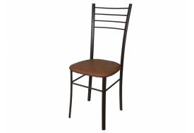 Стул Лайт ДХ-5 на коричневом каркасе обивка коричневый