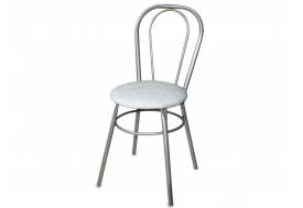 Стул №1 ДХ-8 без мягкой спинки обивка белый