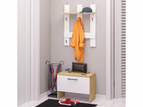 Прихожая Doma Лайт Дуб крафт золотой-Белый