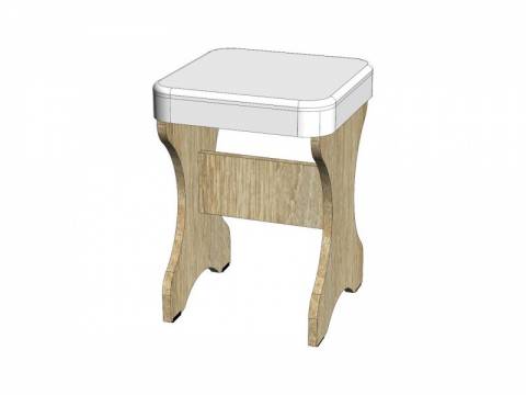 Табурет Линаура сонома/белый Комплект 2 шт