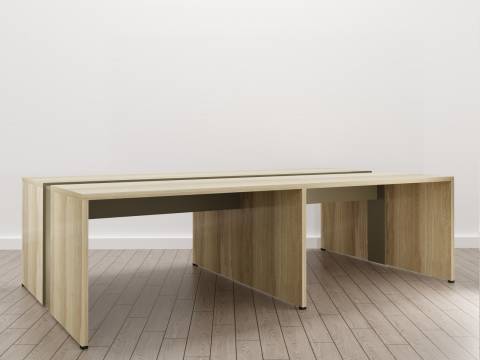 Стол для переговоров (Е-4) Eclectic eco Дуб рокпайл-Мокко