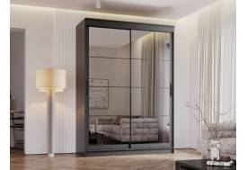 Шкаф-купе Гранд-1 1600 Графит-двери Зеркало