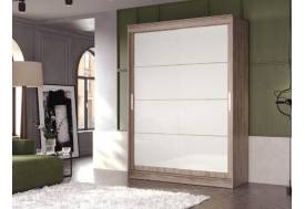 Шкаф-купе Гранд-1 1600 Дуб Горный-двери Лакобель белый