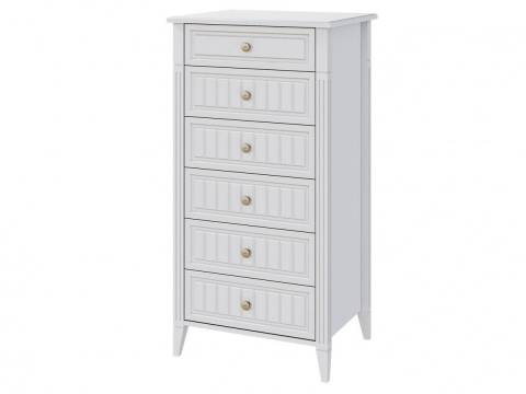 Комод 6 ящиков Мэгги Белый