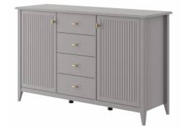 Комод 4 ящика 2 двери Никеа антрацит