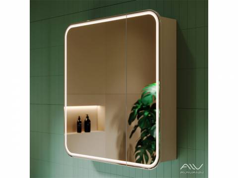 Шкаф зеркальный Lana 80 белый холодный