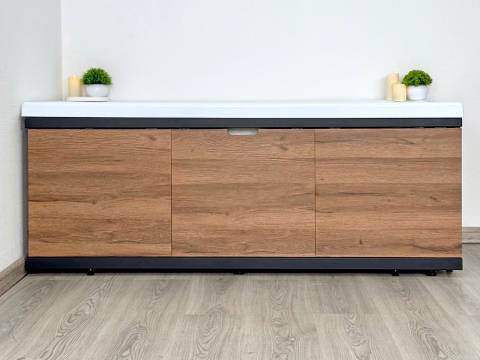 Экран под ванну МДФ Rita Black 1700 мм дуб