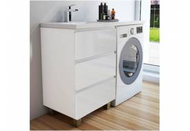 Тумба с раковиной Dallas Luxe 1150 напольная 3 ящика левая
