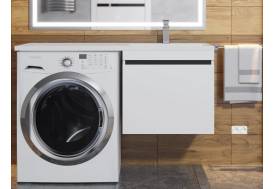 Тумба с раковиной Uperwood Magenta 60-120 см подвесная белая/графит выдвижной ящик правая