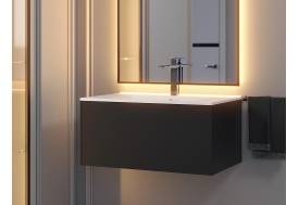 Тумба с раковиной Uperwood Parma Premium черная 75 см