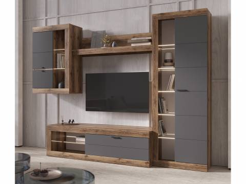 Гостиная Прага Дуб Делано/Графит