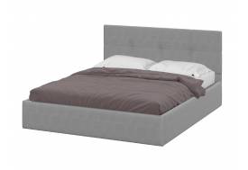 Кровать двойная №4 1600 мм мягкая серый