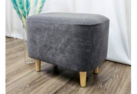 Пуф овальный Lekki велюр Grafit