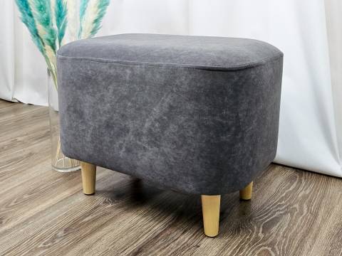 Пуф овальный Lekki велюр Grafit