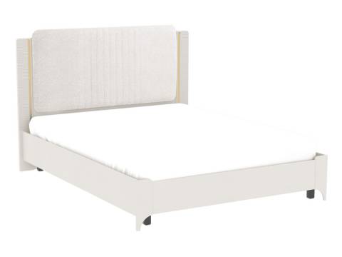 Кровать 1600 Сиде Белый (велюр) без основания