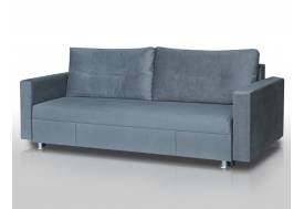 Диван Комфорт с прямыми подлокотниками микровелюр серый