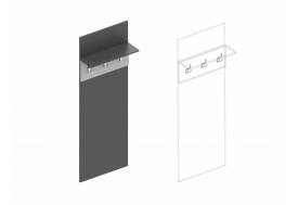 Панель Вита под вешалки 600 тёмно серый лофт