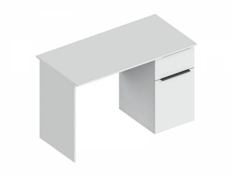 Стол письменный Вита правый белый лофт