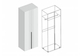 Шкаф Вита 2-створки для одежды белый лофт