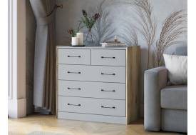 Комод Риберо дуб делано/светло-серый