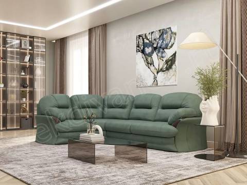 Угловой диван Квин 6 Ultra Olive без механизма левый