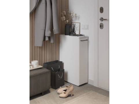 Тумба узкая универсальная 3 полки арт. 165 белый