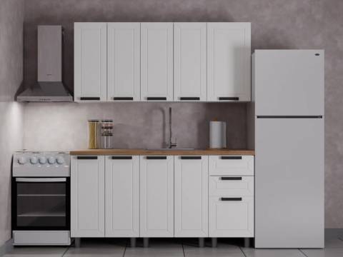 Кухонный гарнитур Лилия 1600 мм Молочный