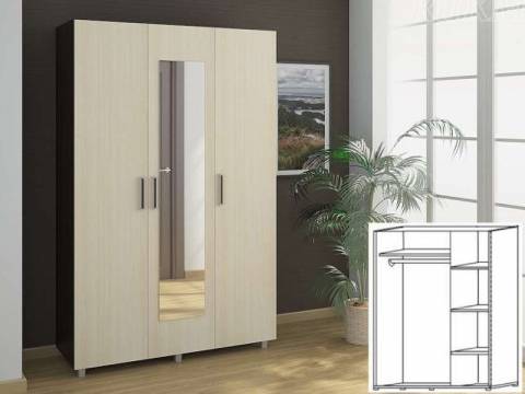 Шкаф ШК 301 с зеркалом